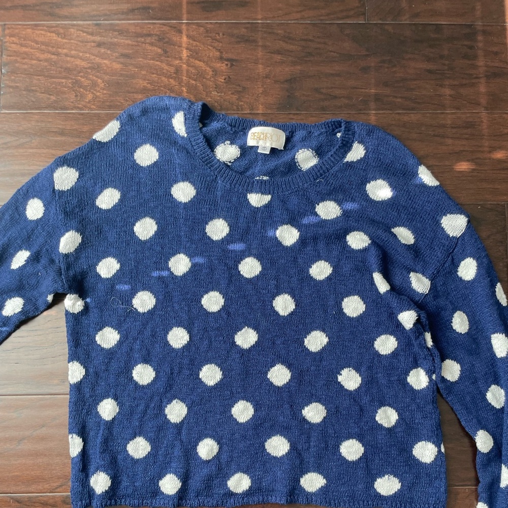 Beach Riot Blue Polka dot sweater - Picture 2 of 8